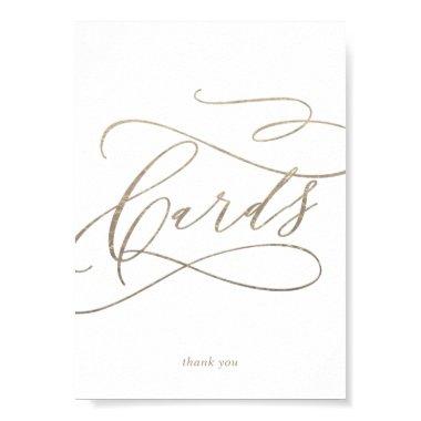 Romantic Gold Calligraphy  Table Sign