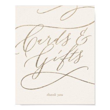 Romantic Gold Calligraphy | Ivory Invitations and Gifts Poster