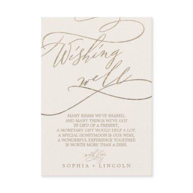 Romantic Gold Calligraphy | Ivory Wishing Well Enclosure
