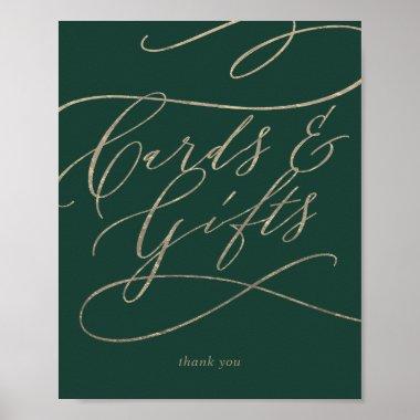 Romantic Green Calligraphy Invitations and Gifts Sign