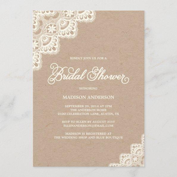 Romantic Lace | Bridal Shower Invitations