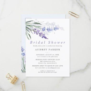 Romantic Lavender Watercolor Floral Wedding Invitation PostInvitations