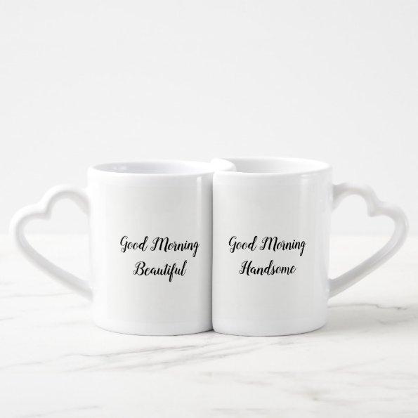 Romantic Love Quote Typography Breakfast Coffee Mug Set