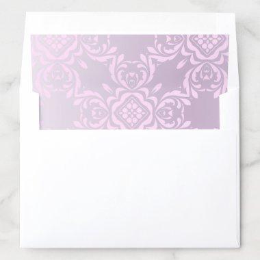 Romantic Luxury Stylish Light Pink Damask Pattern Envelope Liner