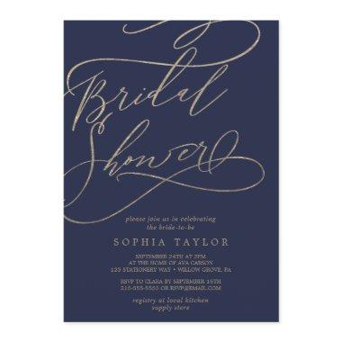 Romantic Navy Calligraphy Flourish