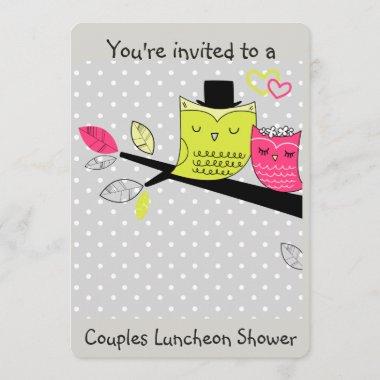 Romantic Owls Weddingl Shower for couples Invitations