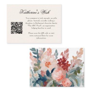 Romantic Pastel Flower  QR Code Enclosure