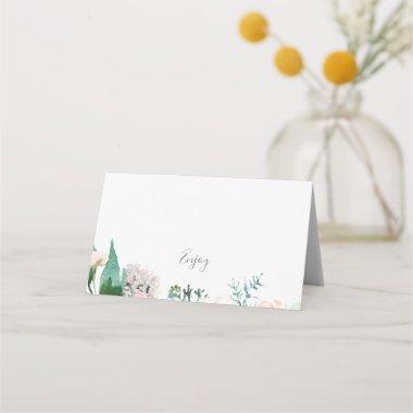 Romantic Peonies Buffet Food Label Invitations