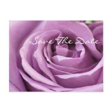 romantic purple rose floral  announcement post