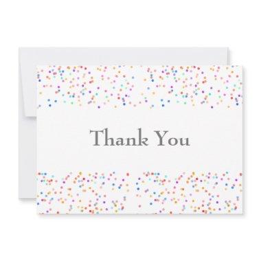 Romantic Rainbow Confetti Thank You