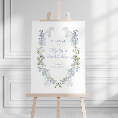 Romantic Soft Blue Bridal Shower Welcome Sign