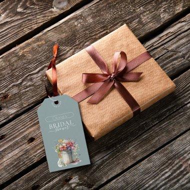 Romantic Spring Flowers Vase  Gift Tags
