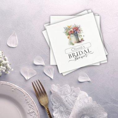 Romantic Spring Flowers Vase  Napkins
