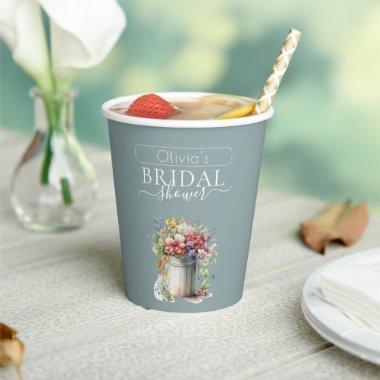 Romantic Spring Flowers Vase  Paper Cups
