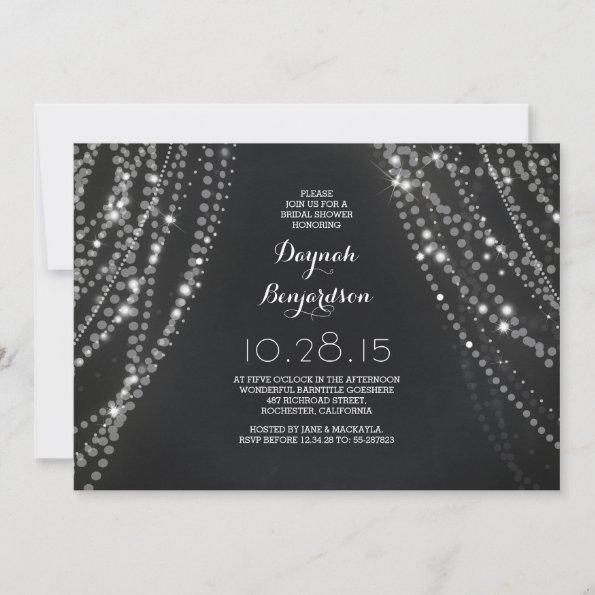 Romantic String Lights Bridal Shower Invitations