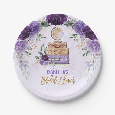 Romantic Travel Adventure Bridal Shower Favors Paper Plates