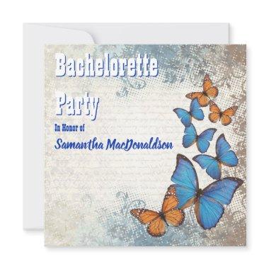 Romantic vintage butterfly bachelorette party