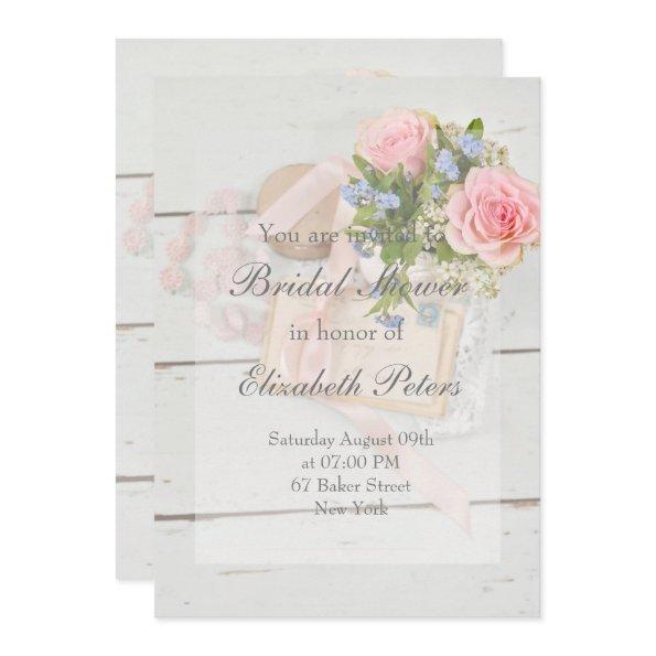 Romantic vintage flower editable