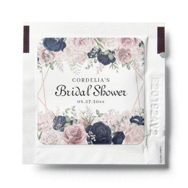 Romantic Watercolor Pink Roses Bridal Shower Favor Hand Sanitizer Packet