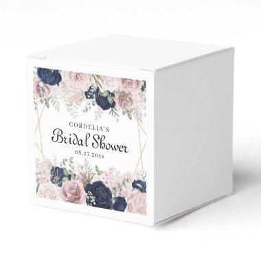 Romantic Watercolor Pink Roses White Bridal Shower Favor Boxes