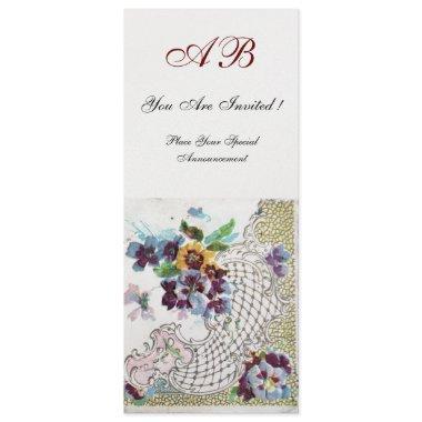 ROMANTİCA Blue Silver Floral Wedding Programme Program