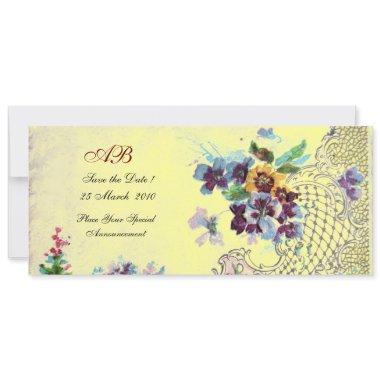 ROMANTİCA Blue Yellow Floral Wedding Programme Invitations