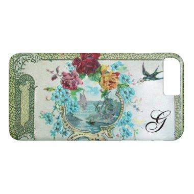 ROMANTICA FLORAL MONOGRAM ROSES AND FLYING BIRD iPhone 8 PLUS/7 PLUS CASE