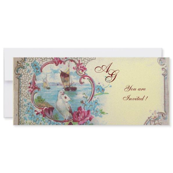 ROMANTICA MONOGRAM, red blue pink yellow gold