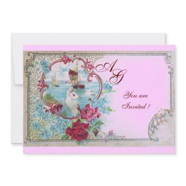 ROMANTICA MONOGRAM, red white blue pink