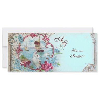 ROMANTICA MONOGRAM, red white blue pink Wedding