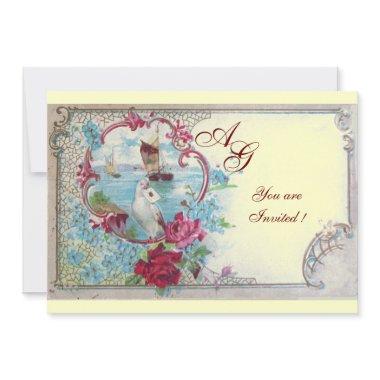 ROMANTICA MONOGRAM, red white blue pink yellow