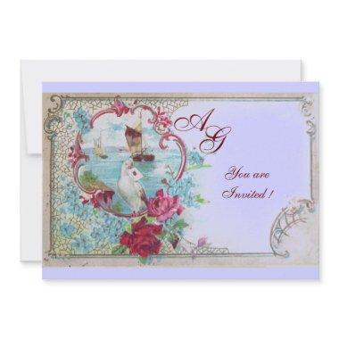 ROMANTICA MONOGRAM, red white blue pink yellow