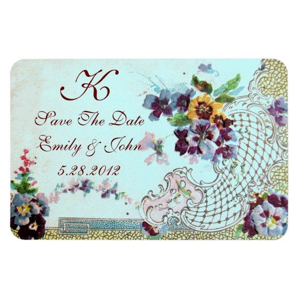 ROMANT?CA MONOGRAM ,Save The Date Magnet