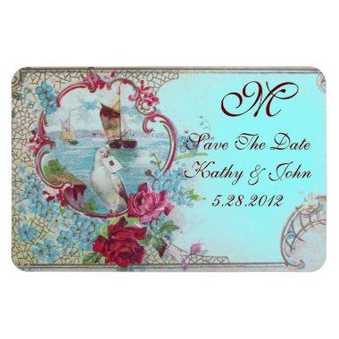 ROMANTİCA MONOGRAM ,Save The Date Magnet