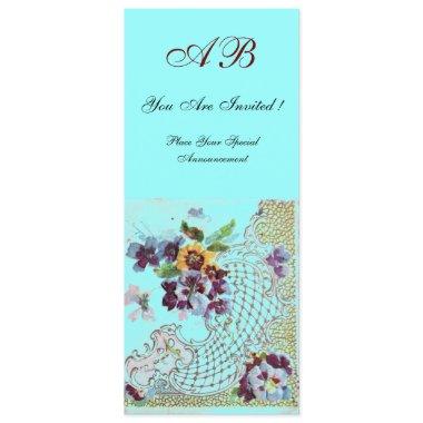 ROMANTİCA Pink Blue Floral Wedding Programme Program