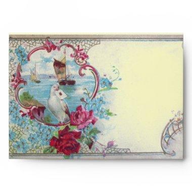 ROMANTICA. pink red blue cream Envelope