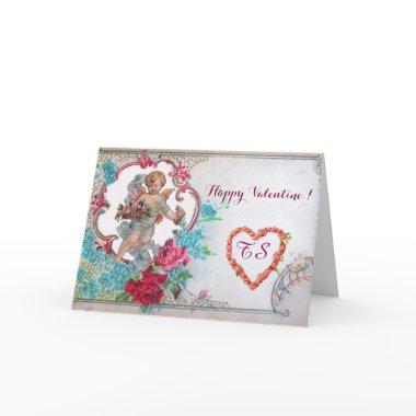 ROMANTICA /VALENTINE CUPID GATHERING PINK ROSES HOLIDAY