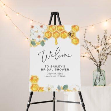 ROMY Rustic White Floral Bumble Bee Bridal Shower Foam Board