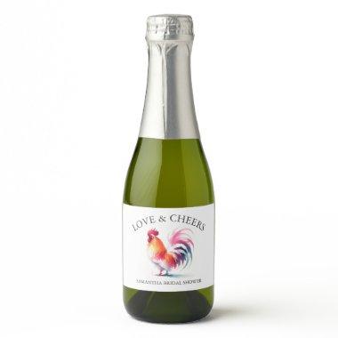 Rooster  Gifts For Guests Sparkling Wine Label