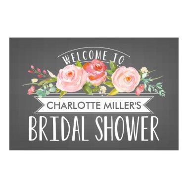 Rose Banner Bridal Shower Welcome Poster