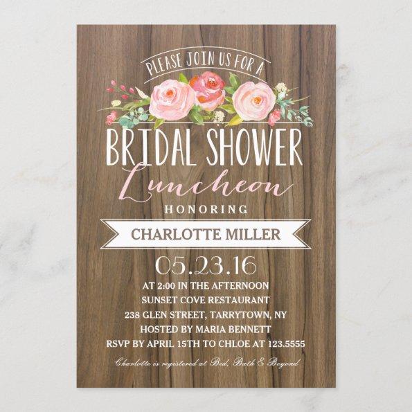 Rose Banner Luncheon | Bridal Shower Invitations