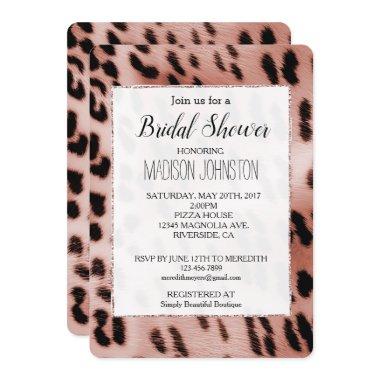 Rose Blush Pink White Leopard