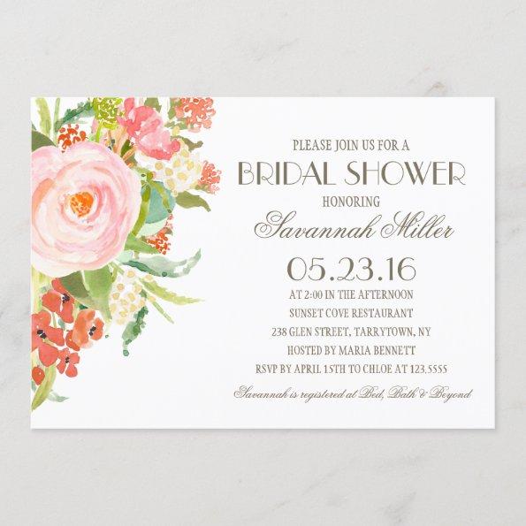 Rose Bouquet | Bridal Shower Invitations