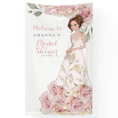 Rose Bride Bridal Shower Welcome Banner