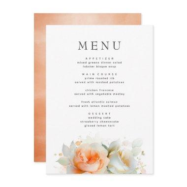 Rose Flowers Summer Boho Botanical Menu