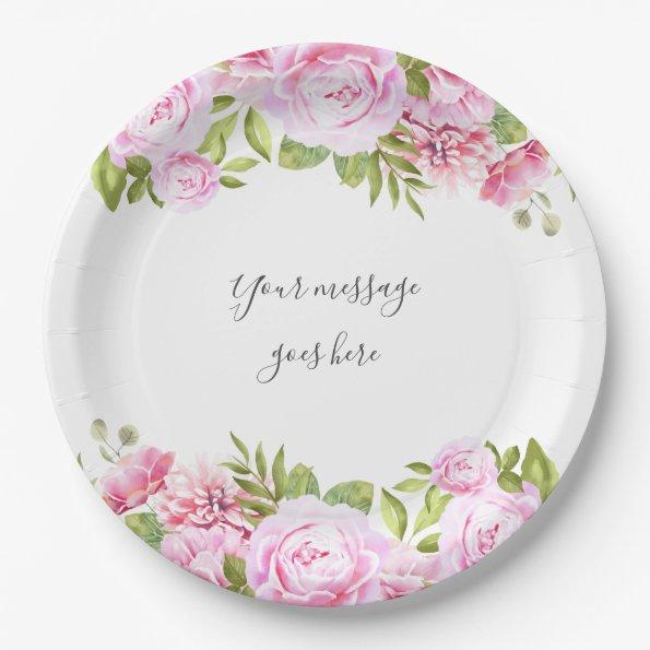 Rose Garden Add Your Message Paper Plates