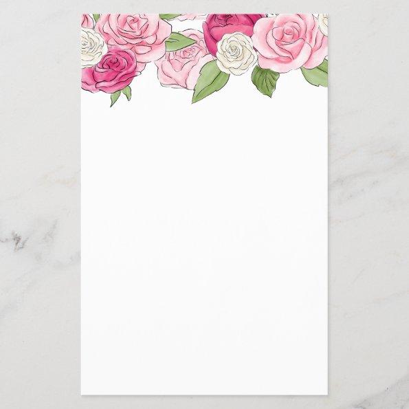 Rosé Garden | Blank Bridal Shower Game Sheet