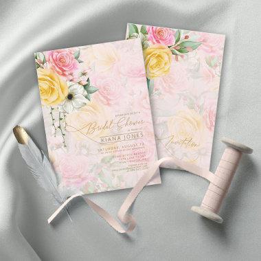 Rose Garden Bridal Shower Multi-Color ID764 Invitations