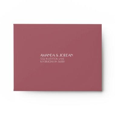 Rose Garden | Dark Rose Wedding RSVP Envelope