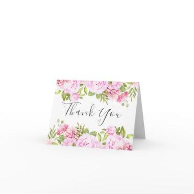 Rose Garden Script Thank You Invitations